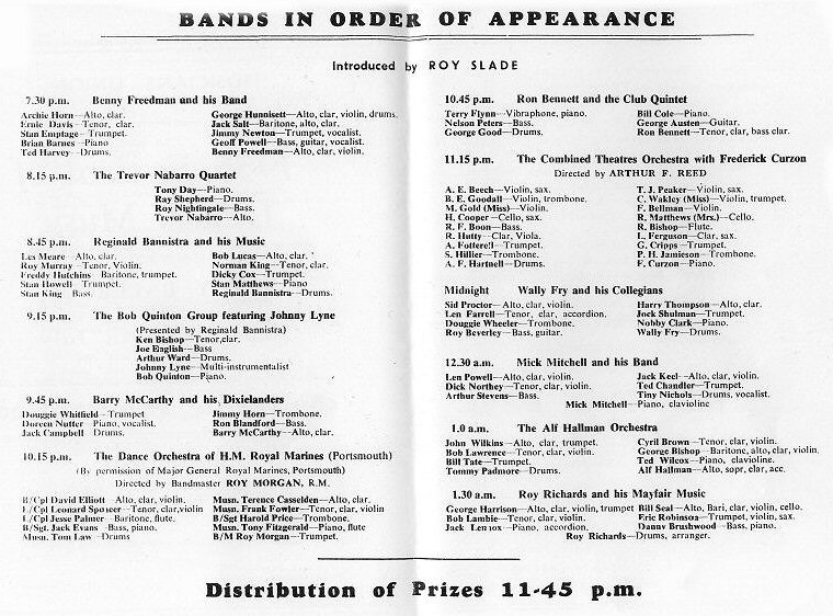 1955 Festival of Dance Music Programme